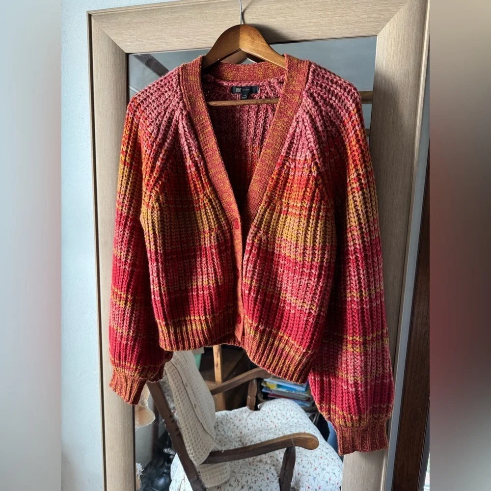 FRYE Ombré Button Down Fall Cardigan Medium